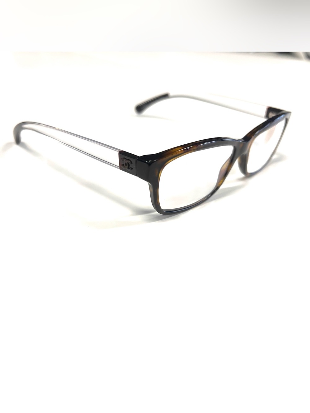 Authentic Chanel 3274 c.714 55-16-140 Tortoise Crystal Glasses Frames Italy.
